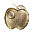 Plateau doré pomme avec coupelle 26.5x25.5x2cm AULICA