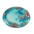 Plateau ovale en mélamine corail 43.5x21x2.5cm AULICA