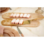 Plateau ovale paillette en résine 47.5x13x1.5cm AULICA