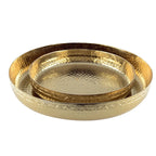 Plateau rond doré 30.5cm AULICA