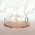 Plateau rond en bois avec anse argent 38x38x11cm AULICA