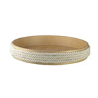 Plateau rond en bois avec corde 45cm AULICA