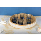 Plateau rond en bois avec corde 45cm AULICA