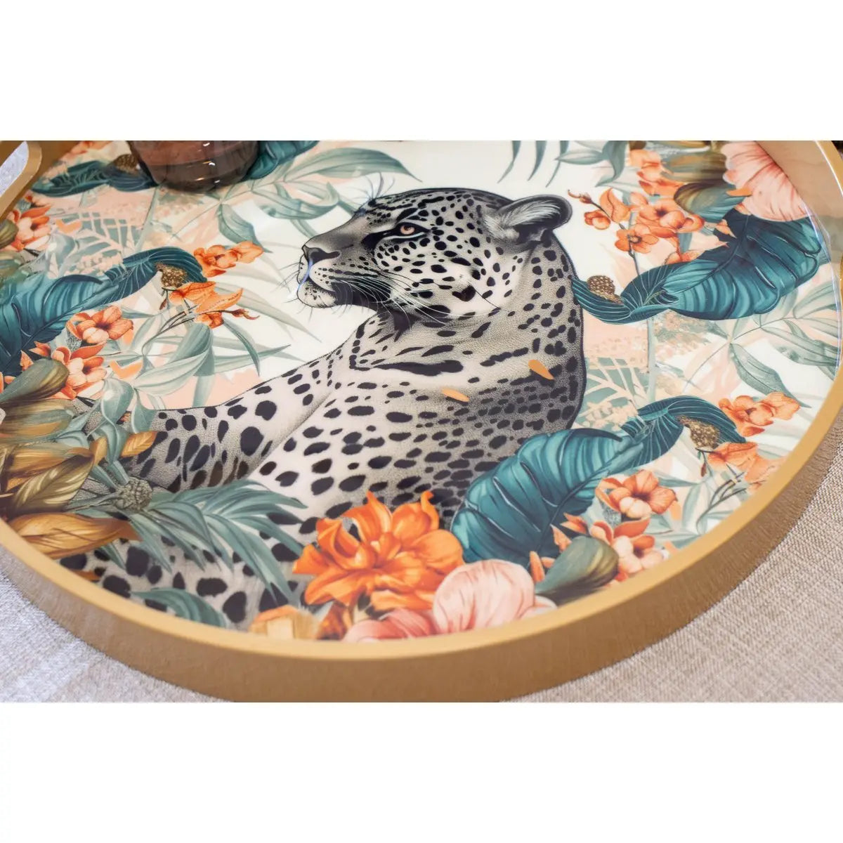 Plateau rond safari 40x40x4.5cm AULICA