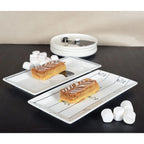 Plateaux noirs et blancs avec design chat - lot de 2 AULICA