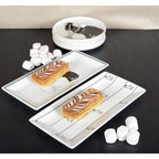 Plateaux noirs et blancs avec design chat - lot de 2 AULICA