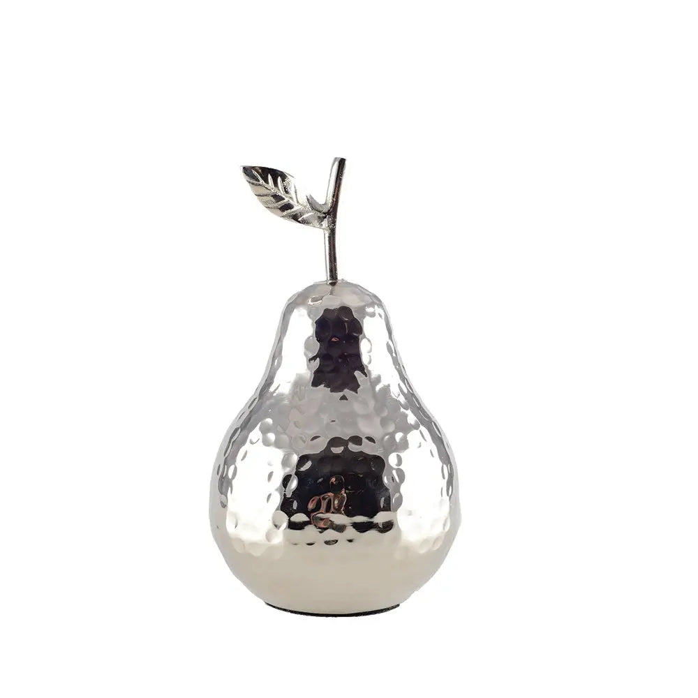 Poire décorative en argent 12x12x22.5cm AULICA