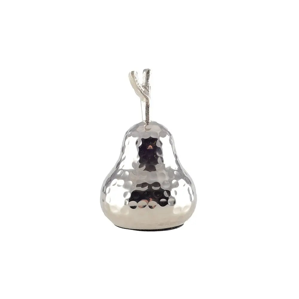 Poire décorative en argent 8.5x8.5x15.5cm AULICA