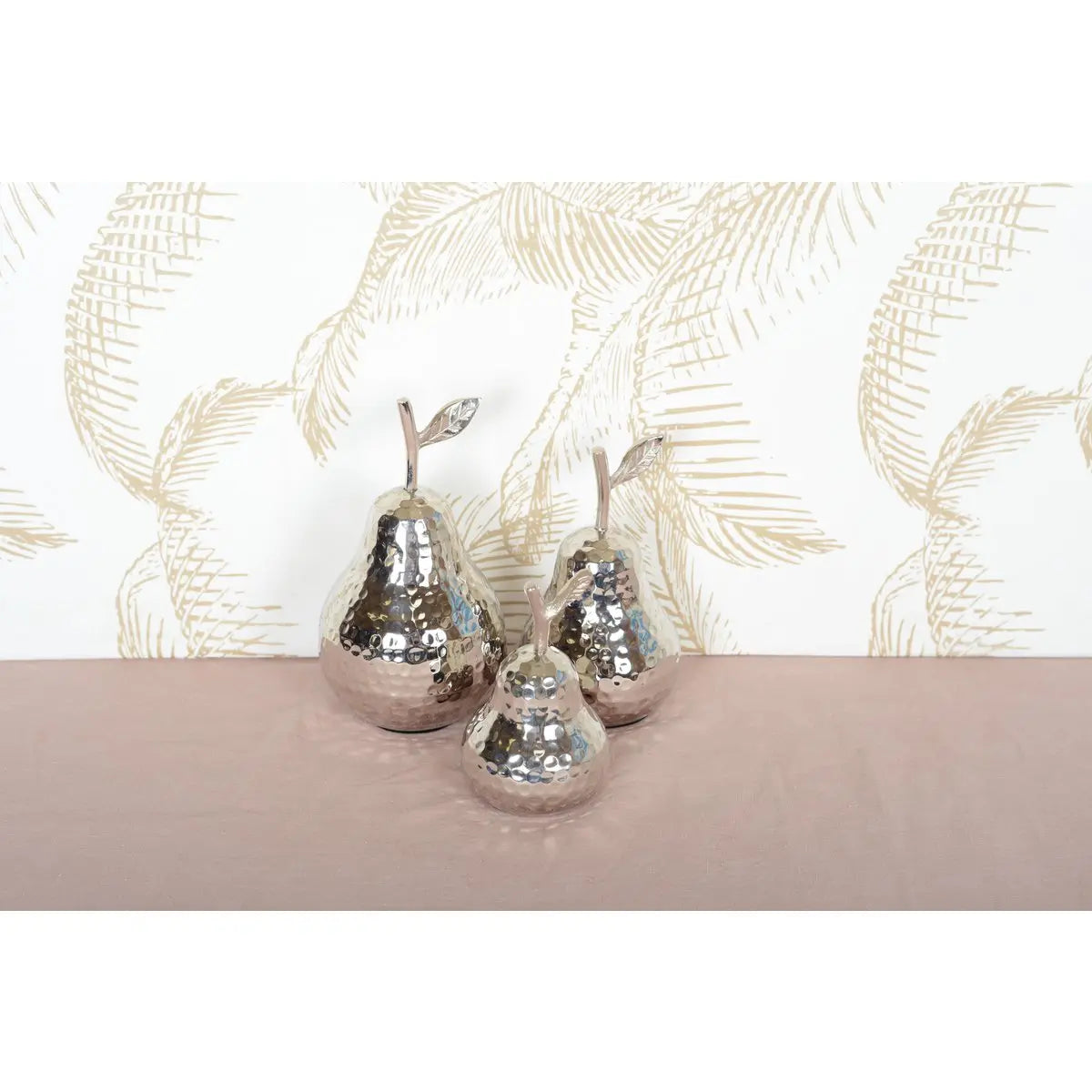 Poire décorative en argent 8.5x8.5x15.5cm AULICA