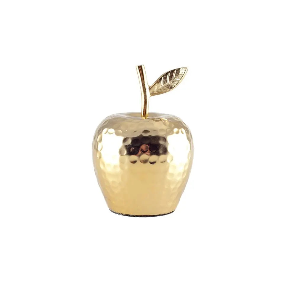 Pomme décorative dorée 11x11x15cm AULICA