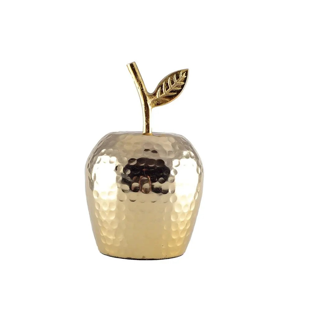 Pomme décorative dorée 12.5x12.5x19cm AULICA