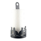 Porte-essuie tout chat noir 14x14x31cm AULICA