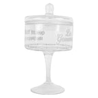 Pot de conservation Ø 13x24 cm Verre Transparent Clayre & Eef.