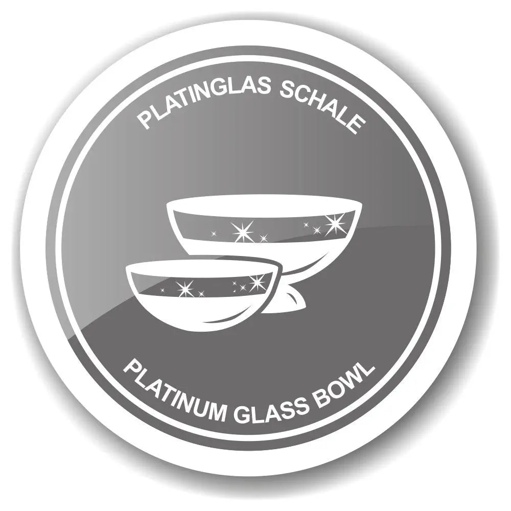 Pot en verre Lia (H 12 cm, ø 13 cm), verre cristal soufflé à la bouche avec un bord en platine EDZARD-SHOP.com