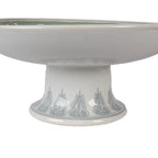 Présentoir à gâteau sur pied Ø 26x13 cm Porcelaine Blanc Vert Clayre & Eef.