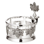 Raisins EDZARD sous-verre, avec bouchon de bouteille, argenté, diamètre 9 cm, hauteur 10 cm EDZARD-SHOP.com