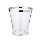 Refroidisseur de bouteille EDZARD Reuben, verre cristal soufflé à la bouche avec bord en platine, hauteur 22 cm, diamètre 20 cm EDZARD-SHOP.com