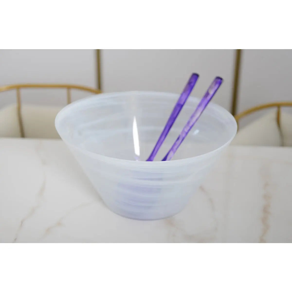 Saladier conique blanc 33x33x6.5cm AULICA