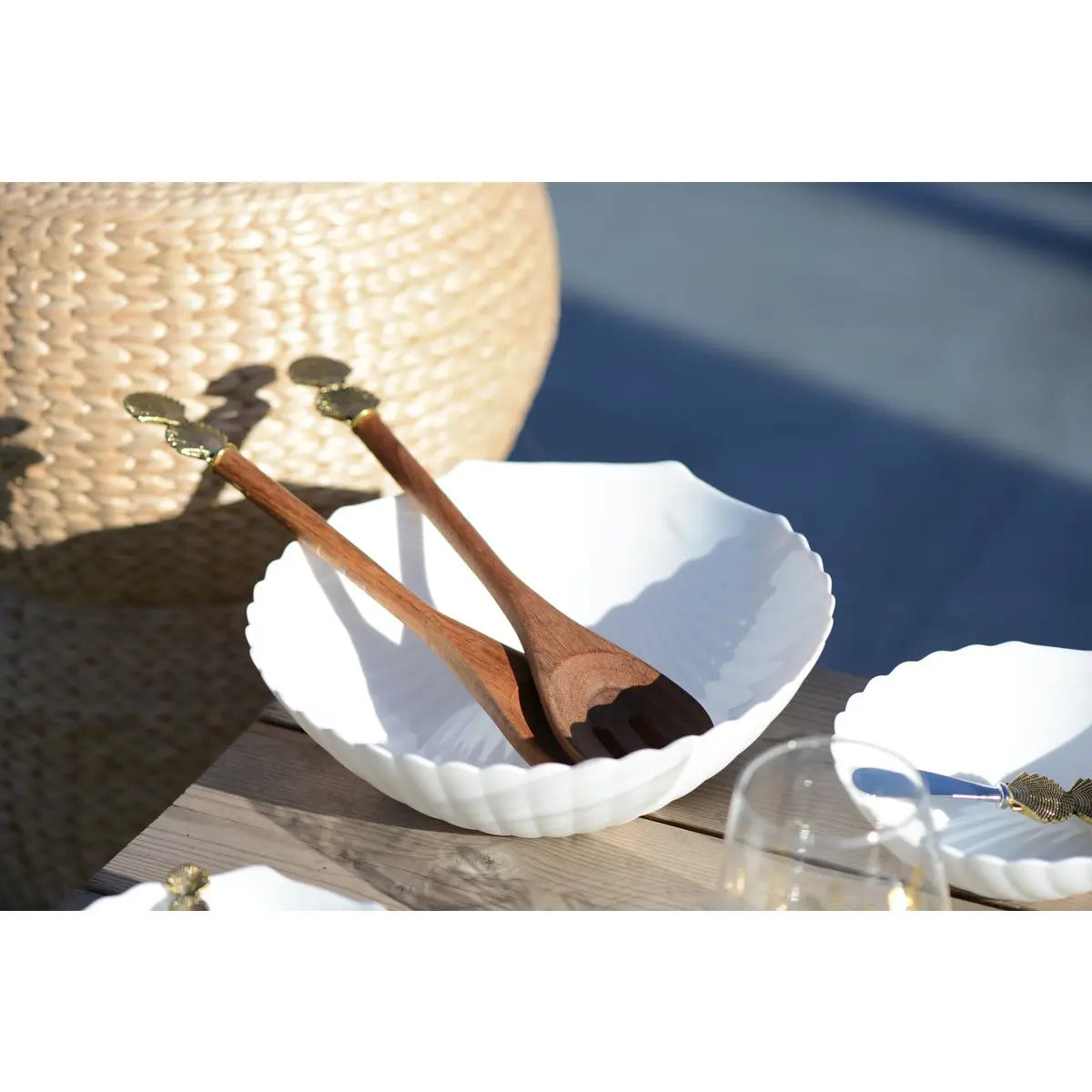 Saladier coquillage blanc 24.3cm AULICA