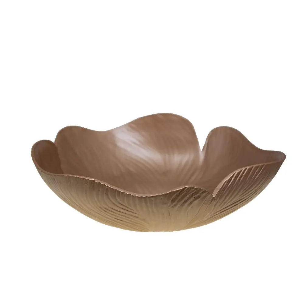 Saladier en céramique mat doré 42x36x17cm AULICA