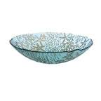 Saladier en verre bleu mer 33x33x9cm AULICA