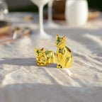 Salière et poivrière chat doré AULICA