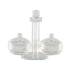 Salière et poivrière ronde en cristal AULICA