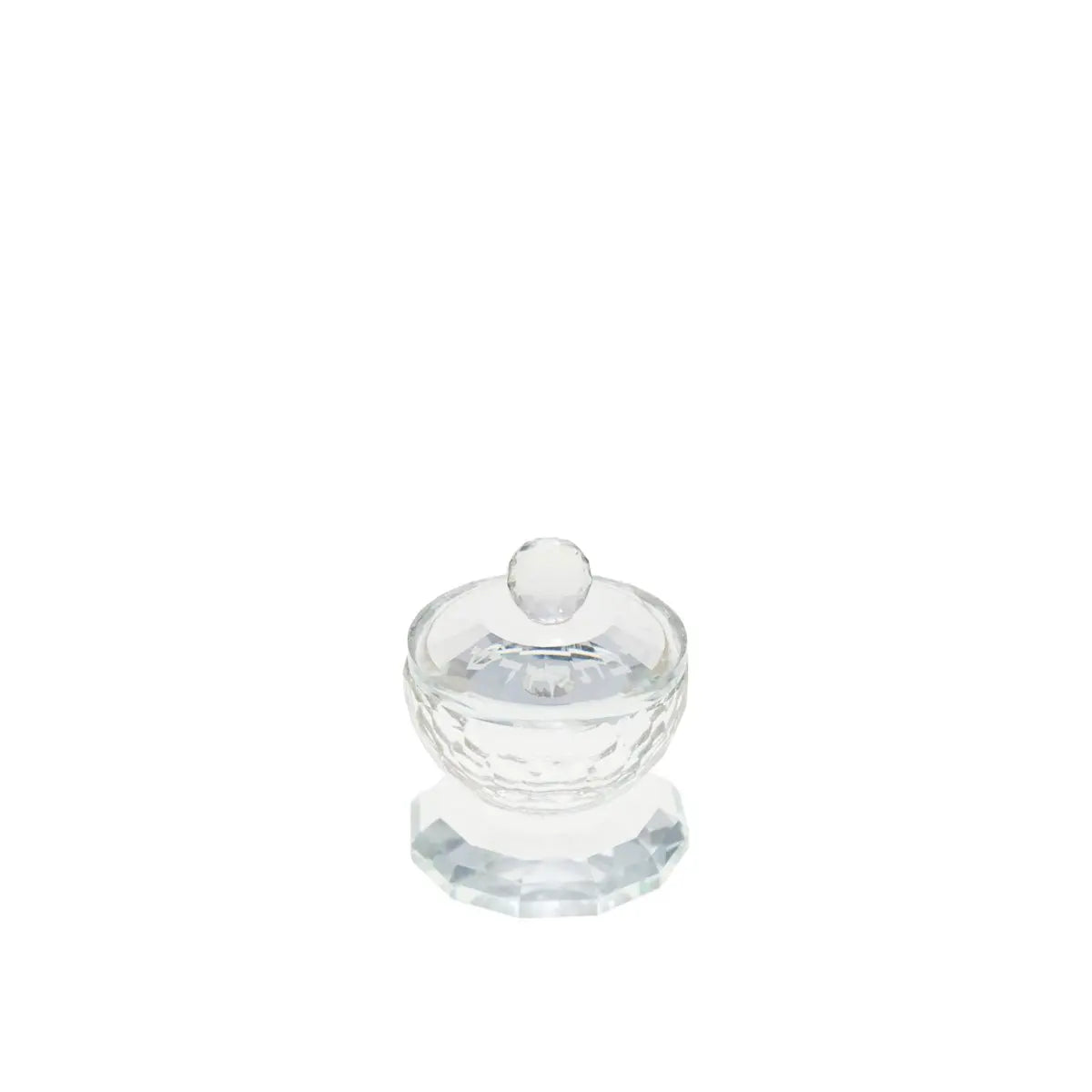 Salière transparente façon cristal avec couvercle AULICA