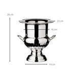 Seau à bouteilles EDZARD Queen Anne, avec poignées, lourd argenté, hauteur 26 cm, diamètre 23 cm EDZARD-SHOP.com