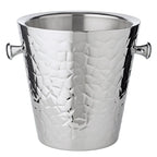 Seau à champagne EDZARD Capri avec support, acier inoxydable poli, motif extérieur, H 85 cm, glacière H 23 cm EDZARD-SHOP.com