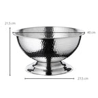 Seau à champagne EDZARD Cara, acier inoxydable, poli, martelé, diamètre 40 cm, hauteur 21 cm EDZARD-SHOP.com