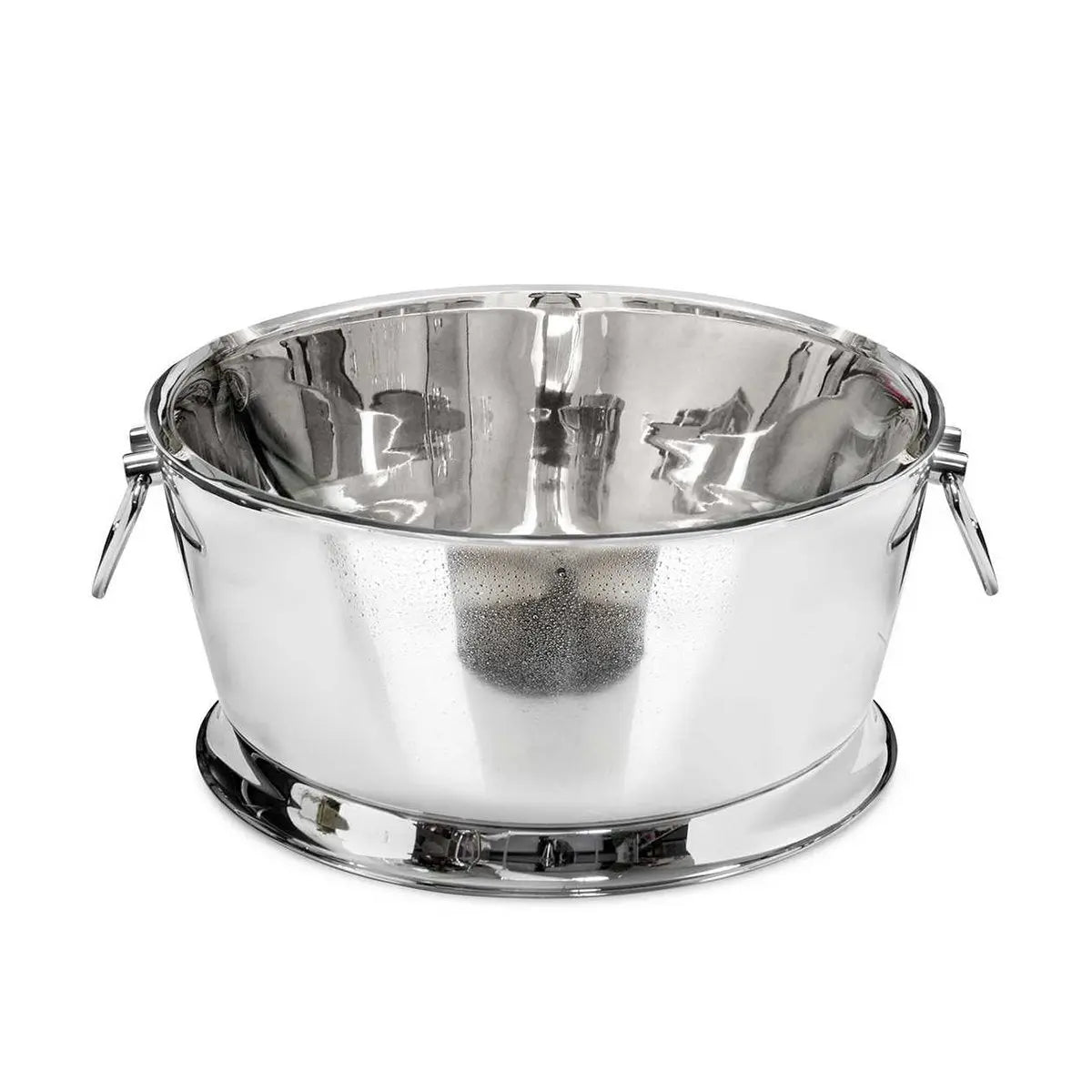 Seau à champagne EDZARD Michigan avec poignées, acier inoxydable poli brillant, double paroi, ø 53 cm, H 24 cm EDZARD-SHOP.com