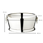 Seau à champagne EDZARD Michigan avec poignées, acier inoxydable poli brillant, double paroi, ø 53 cm, H 24 cm EDZARD-SHOP.com