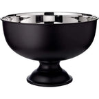Seau à champagne EDZARD Pearl, hauteur 25 cm, ø 36 cm, extérieur noir mat, intérieur acier inoxydable poli brillant EDZARD-SHOP.com
