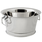 Seau à champagne EDZARD Samu, double paroi, avec poignées, acier inoxydable poli brillant, H 25 cm, ø 48 cm EDZARD-SHOP.com