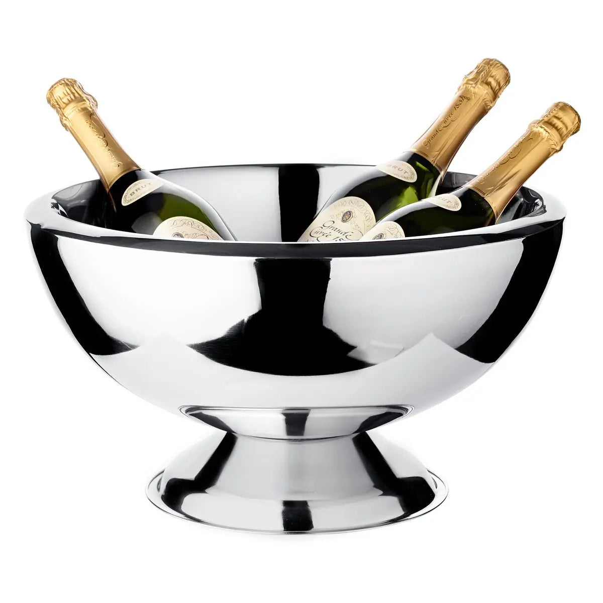 Seau à champagne EDZARD Seau à champagne Cadiz, acier inoxydable poli brillant, double paroi, diamètre 43 cm EDZARD-SHOP.com