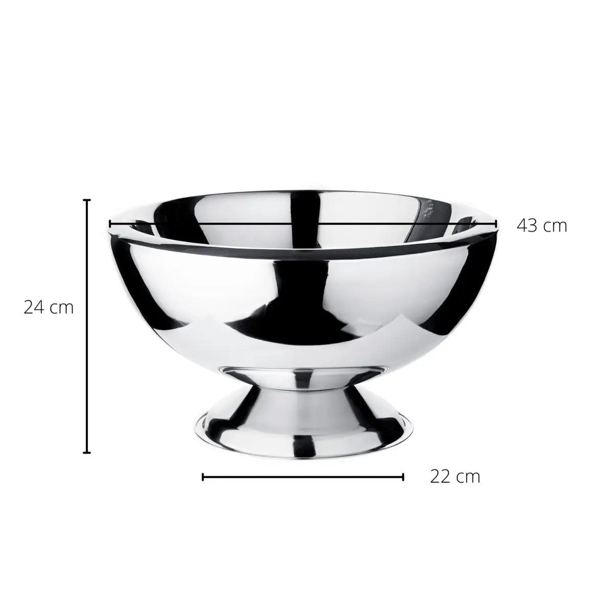 Seau à champagne EDZARD Seau à champagne Cadiz, acier inoxydable poli brillant, double paroi, diamètre 43 cm EDZARD-SHOP.com
