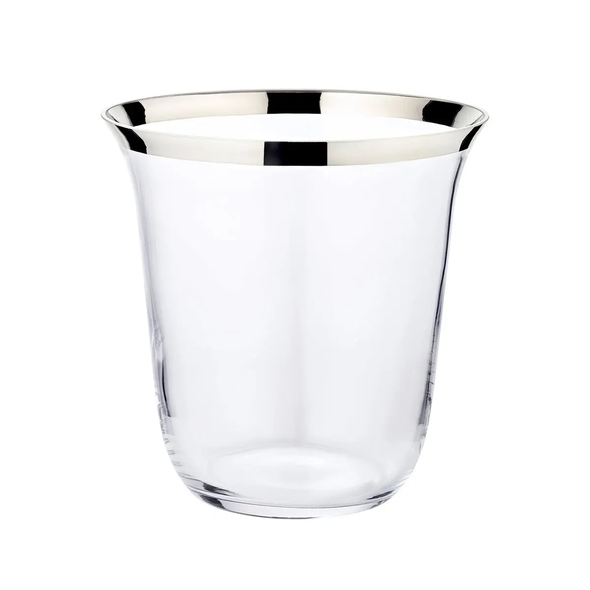 Seau à champagne EDZARD Seau à champagne Toby, verre en cristal soufflé à la bouche avec bord en platine, hauteur 23 cm, ø 22 cm EDZARD-SHOP.com