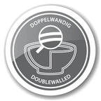 Seau à champagne EDZARD Till, double paroi, acier inoxydable poli brillant, bord et base martelés, ø 43 cm EDZARD-SHOP.com