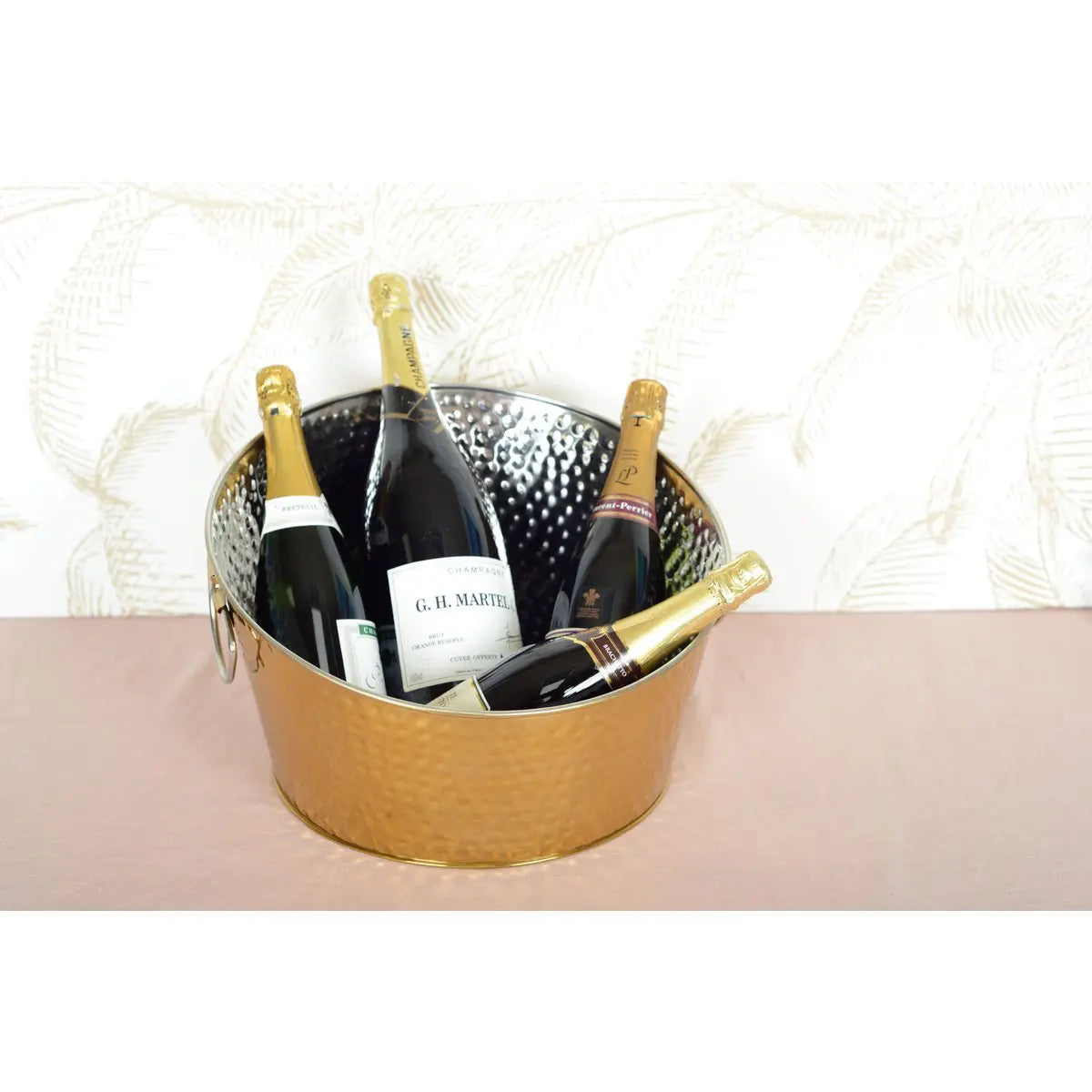 Seau à champagne doré martelé 38cm AULICA