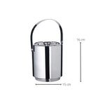 Seau à glace Seattle h 16 cm avec couvercle, tamis et pince à glace EDZARD-SHOP.com