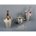 Seau à glaçons argent double paroi avec pince 16x16x18cm AULICA
