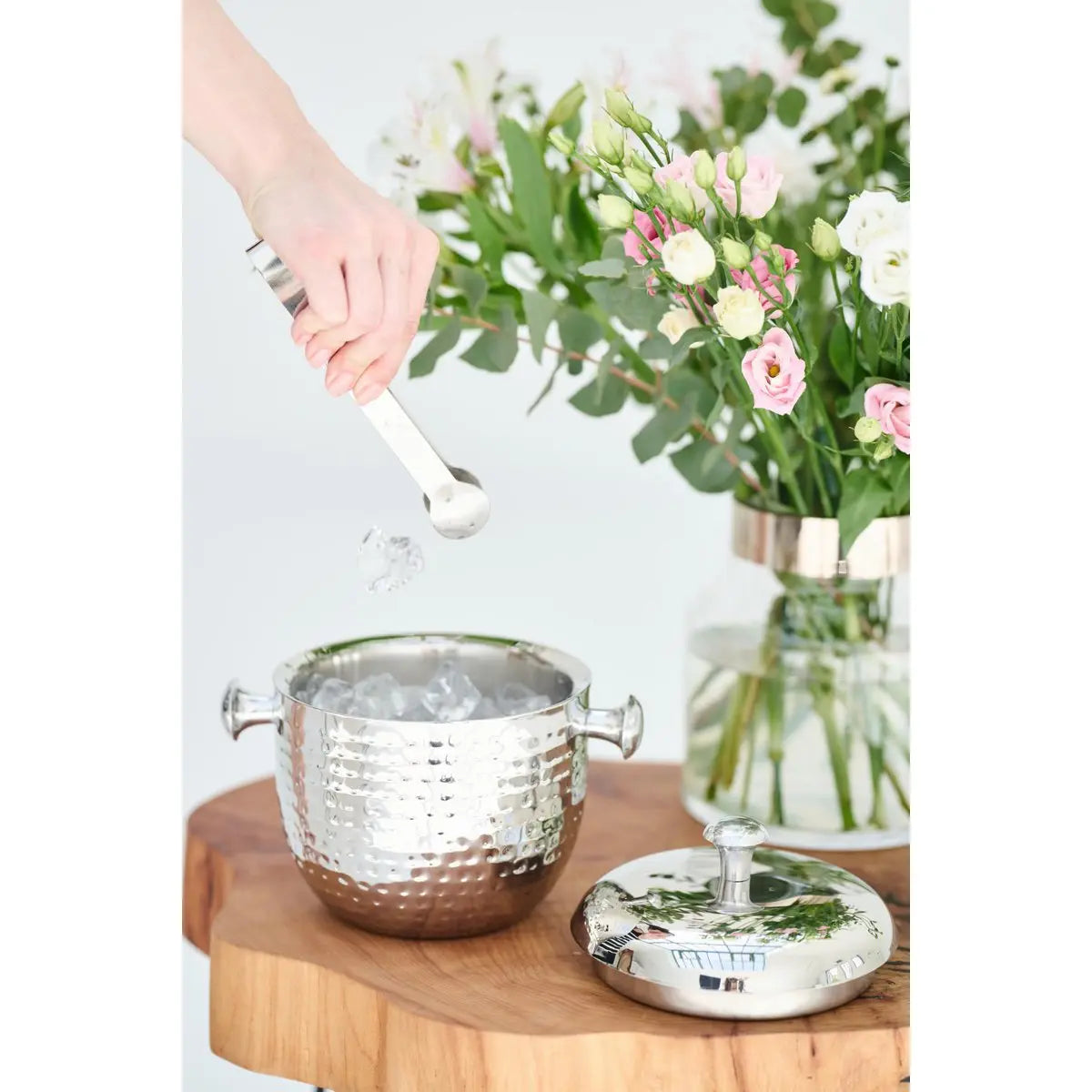 Seau de glace rico h 21 cm avec couvercle, tamis et pince à glace EDZARD-SHOP.com
