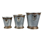 Seau déco (3) Ø 26x28 / Ø 22x24 / Ø 18x20 cm Clayre & Eef.