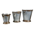 Seau déco (3) Ø 26x28 / Ø 22x24 / Ø 18x20 cm Clayre & Eef.