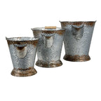 Seau déco (3) Ø 26x28 / Ø 22x24 / Ø 18x20 cm Clayre & Eef.