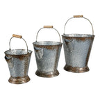 Seau déco (3) Ø 26x28 / Ø 22x24 / Ø 18x20 cm Clayre & Eef.