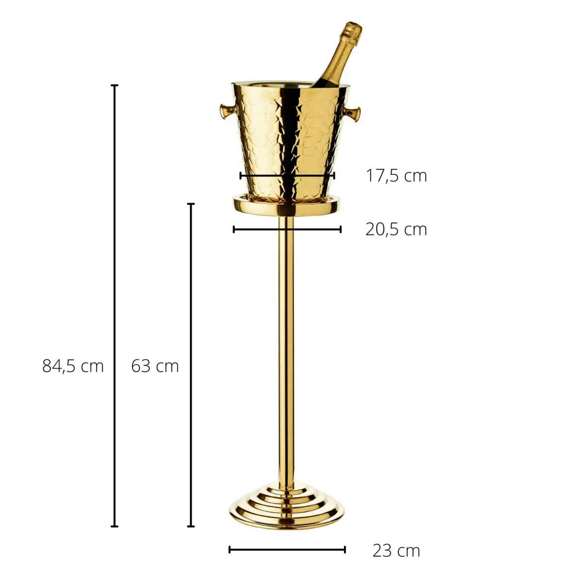 Sektkühler Capri avec stand en or h 83 cm EDZARD-SHOP.com