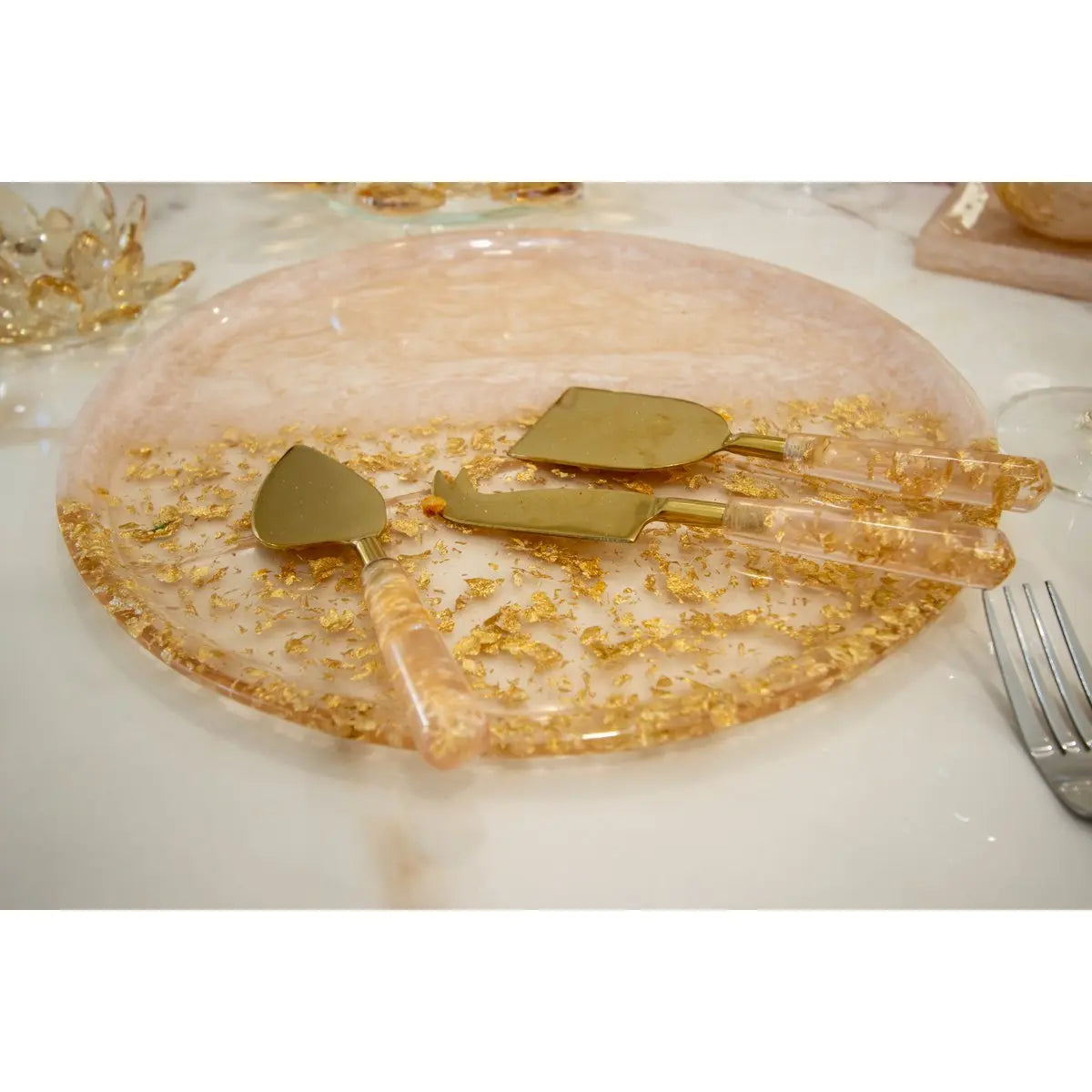 Service à fromage paillette - lot de 3 AULICA