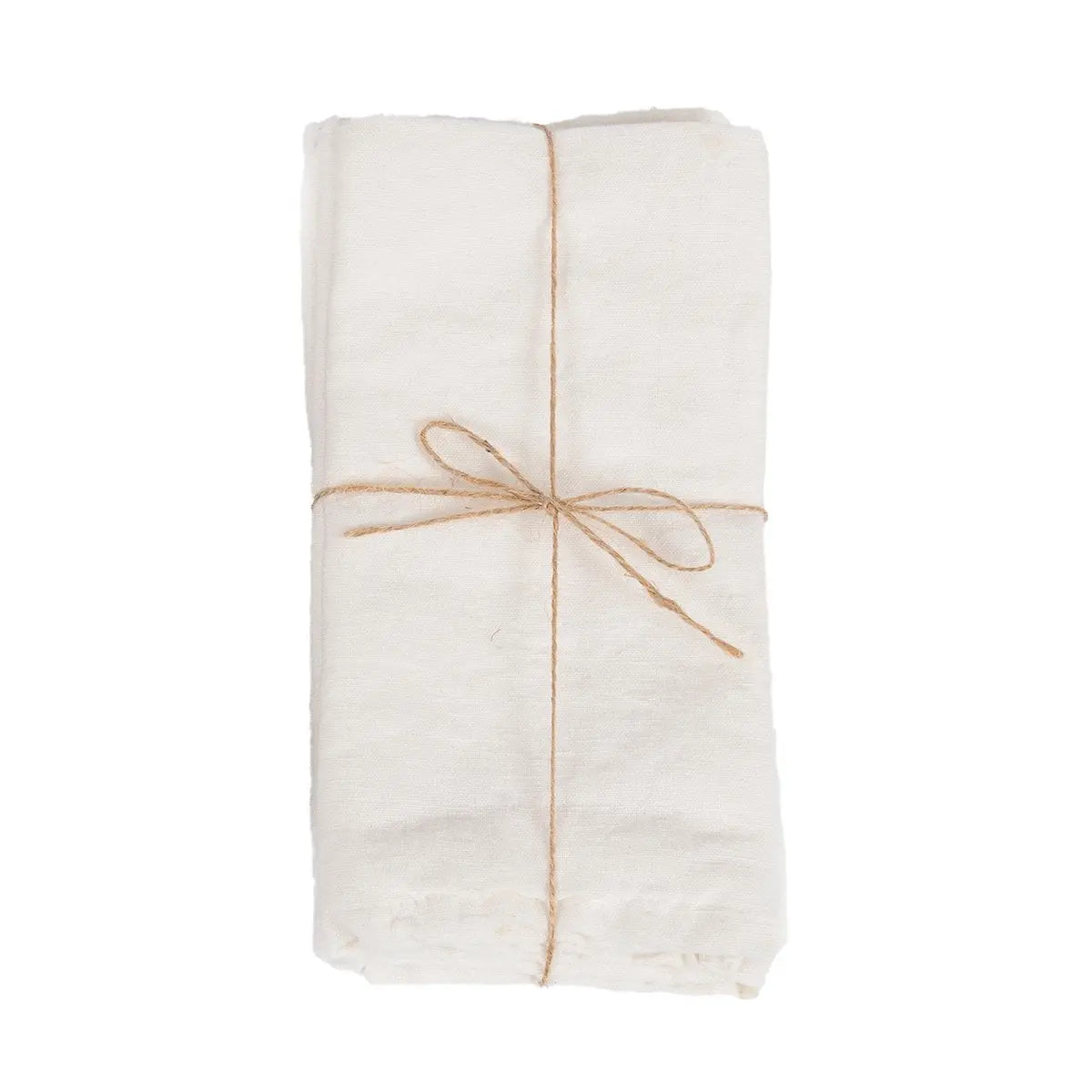 Serviette en Lin - Blanc - Lot de 4 Bazar Bizar Living